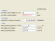 Validators, Formatters and Masks